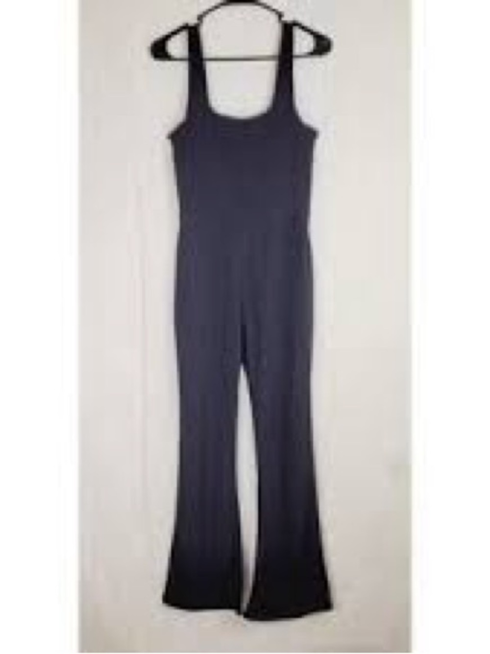 Move Theology Sleeveless Black Scoop-Neck Flare Jumpsuit